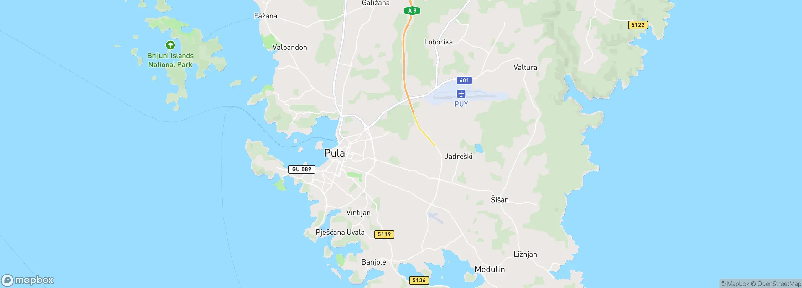 Karta lokacije - Ulica Komunal - Via Comunal 35, Pula
